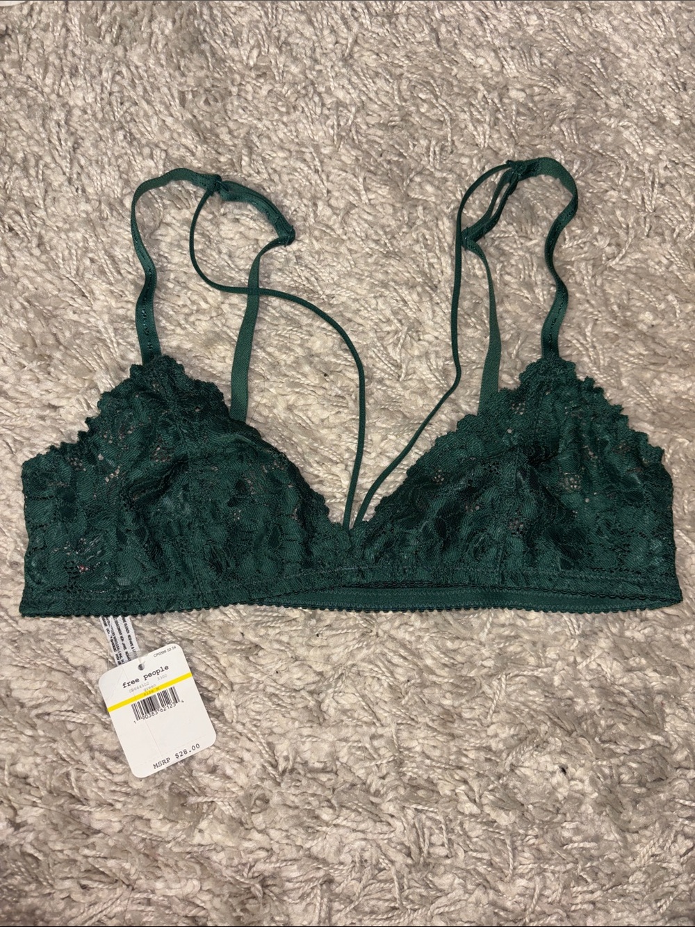 Free People Lace Bralette in Green